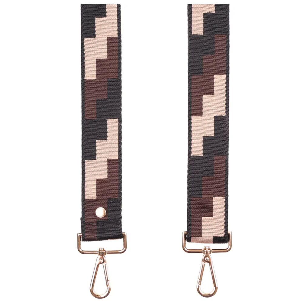 Pom Pom London Conker Geometric Adjustable Bag Strap NWT